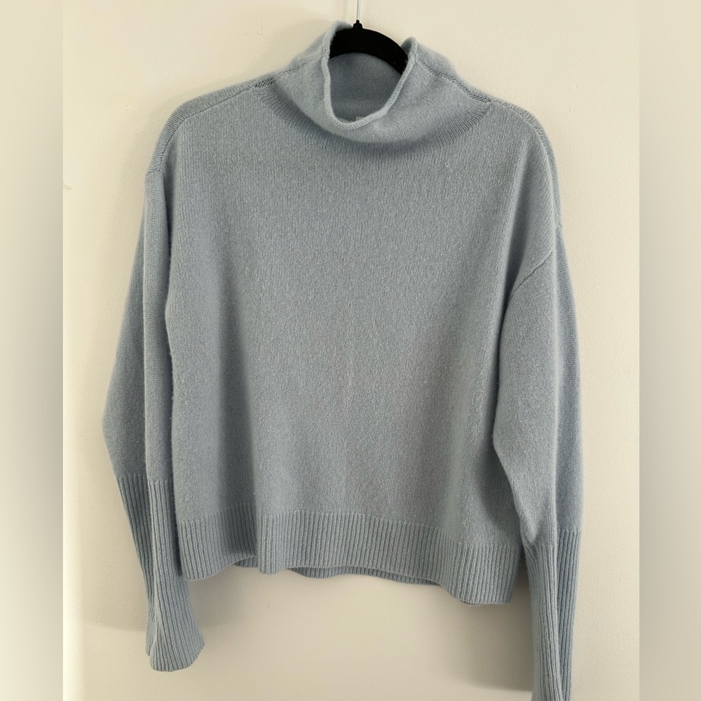 Wilfred Sky Blue Cowl Neck Sweater